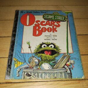 Sesame Street - Oscar's Book (1975, A Little Golden Book) Vintage!